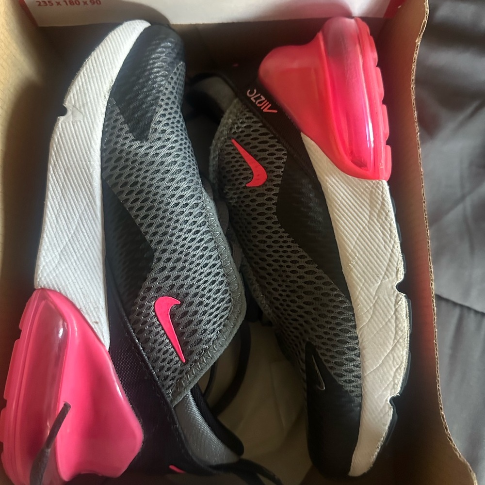 Kids Air Max 270 Shoes - gray and pink